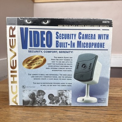 Achiever Video Security Camera Built-In Microphone Beige Analog RCA Indoor