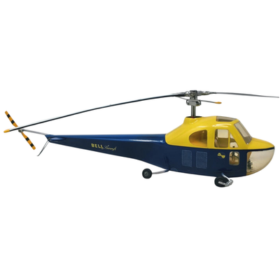 #ad Bell 47B Blue Yellow Helicopter Detailed Desktop Model 14.5quot; Long Very Rare $1800.00