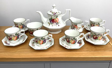 Johnson Brothers Fresh Fruit Vintage Afternoon Tea Set 6 x Cup & Saucers Teapot
