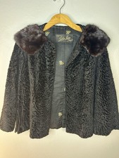Vintage Persian Lamb  Mink Swing Jacket   Silk Lined  Museum-Quality Fur Coat