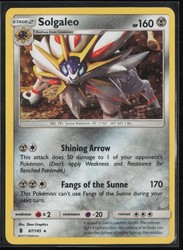 Solgaleo 87/145 Guardians Rising Holo Rare