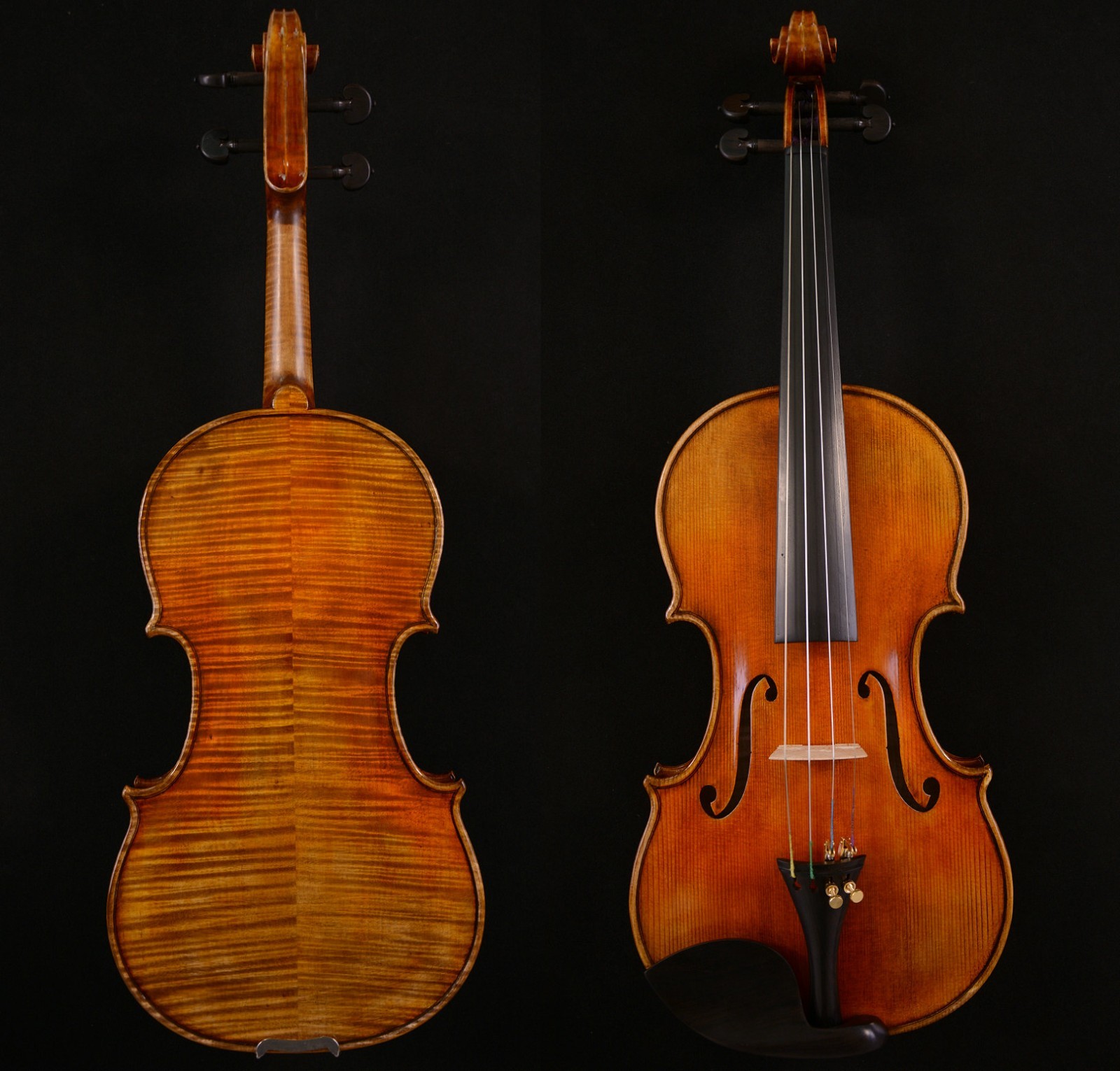 Extraordinary Sounding 4/4 Violin Highly Flame Back Guarneri Violin No.W037