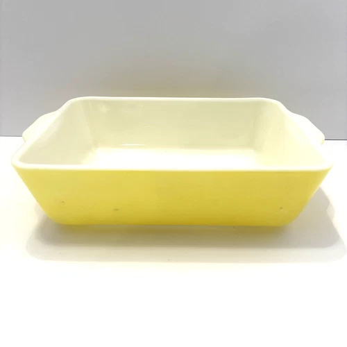 Vintage Pyrex Yellow Glass Refrigerator Casserole Dish For Baking 503-B No Lid