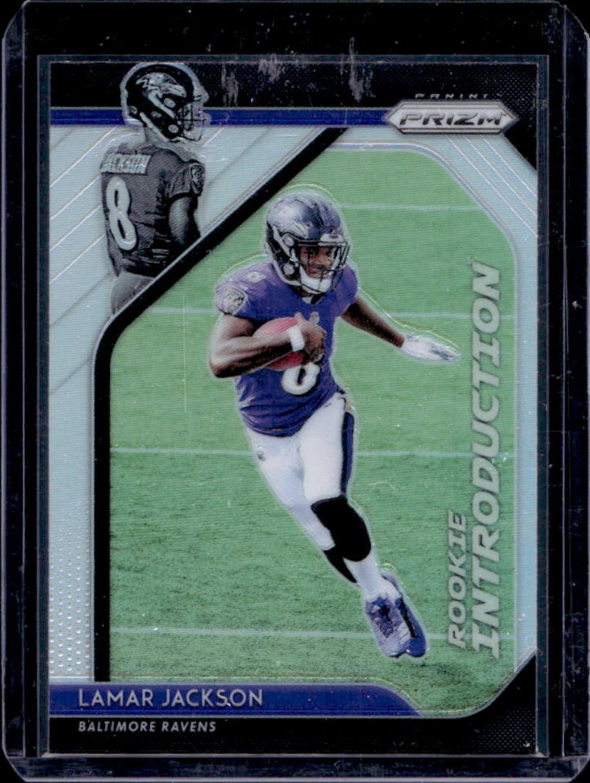 2018 Prizm Lamar Jackson Rookie Introduction RC #RI-12 Ravens