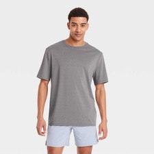 All in Motion Men  s Relaxed Fit Performance T-Shirt Heather Gray Size L