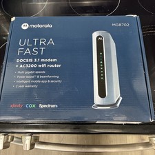 Motorola MG8702 DOCSIS 3.1 Cable Modem AC3200 WIFI Router Combo - New / Sealed 