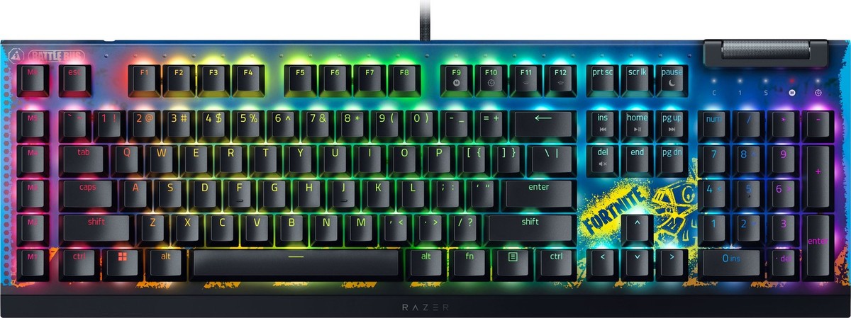 Razer - BlackWidow V4 X - Full Size Wired Mechanical Yellow