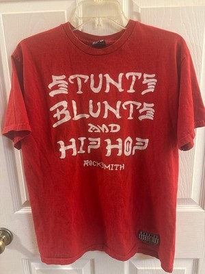 Rocksmith 'Stunts Blunts and Hip Hop' Red T-Shirt Size: MEDIUM