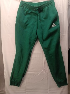 Nwt Adidas Fleece Sweatpants  M  Green Joggers Elastic Waist Pockets(192)