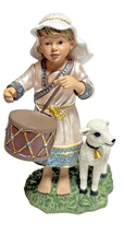 Hawthorne Village Jeweled Nativity Collection Drummer Boy & Lamb Figurine