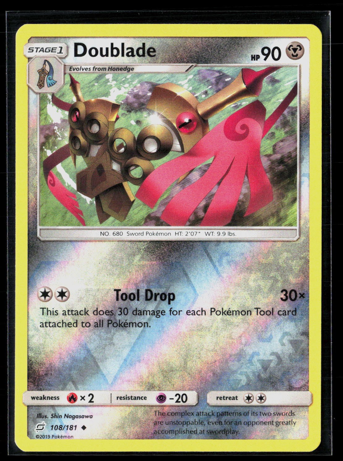 Doublade 108/181 Uncommon Reverse Holo Team Up Pokemon NM