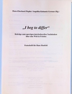 ''I beg to differ'' : Beiträge zum sperrigen interkulturellen Nachdenken ü 2222340