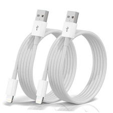 2Pack USB A to Lightning Cable,Car CarPlay Cable, Apple MFi 3FT White