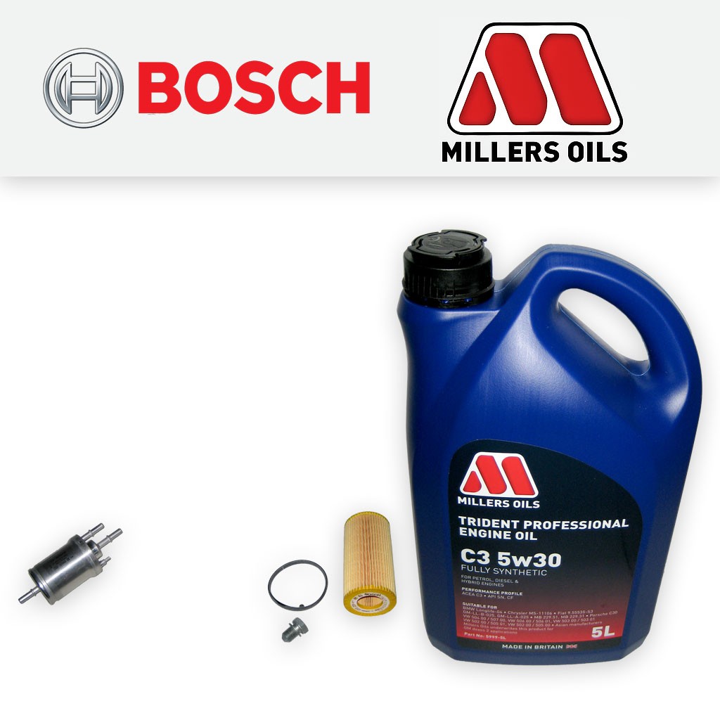 SERVICE KIT for SEAT LEON (1P) 2.0 TFSI OIL FUEL FILTERS +C3 OIL (2005-2012)