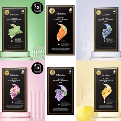 JMsolution BE NATURE Masken 6 Typen, feuchtigkeitsspendend, koreanische Kosmetik, KBeauty