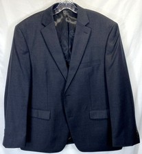 Tasso Elba Men's Blazer 43R Two Button Lined Black Sport Coat Chest 47-Length 30
