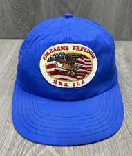 Vintage NRA Hat Snapback Cap Firearms Freedom Eagle Patch Mens Made in USA 90s