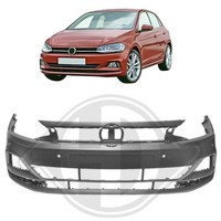 StoßStange Vorne FüR Vw Polo Aw 2017-2021 Grundiert 6X Pdc StoßFäNger