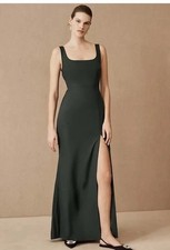 BHLDN Anthropologie Blake Square Neck Maxi Dress Wedding Bridesmaid Size 4