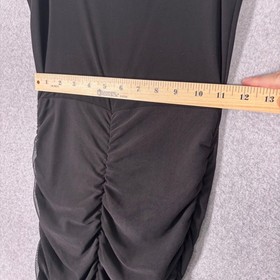 Mesh Ruched Bodysuit Jumpsuit Small Catsuit Scrunched Leg Dance All Night Sexy