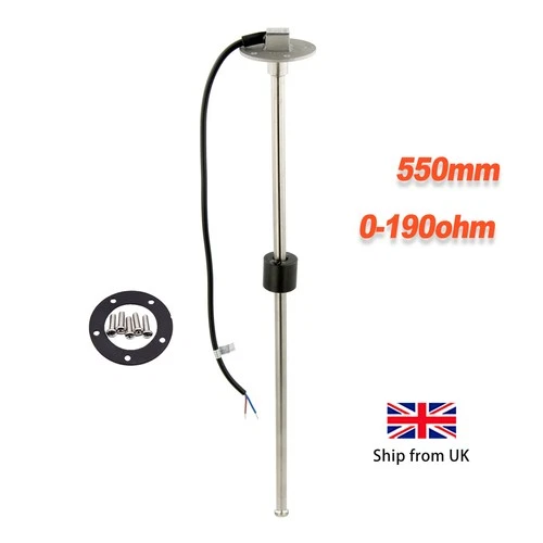 KUS Fuel Level Sender Marine Water Tank Level Sending Unit 550mm 0-190ohms