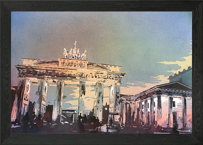 Brandenburg Gate Berlin Framed Wall Art Poster Canvas Print Picture