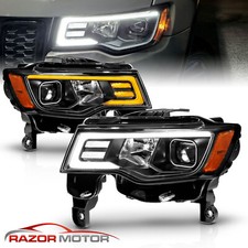 For 2017-2022 Jeep Grand Cherokee Black Projector Switchback Headlights For 2017-2022 Jeep Grand Cherokee Black Projector Switchback Headlights