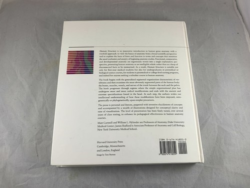 1987 HUMAN STRUCTURE CARTMILL HYLANDER SHAFLAND TEXTBOOK HUMAN GROSS ANATOMY 3RD - Imagen 2 de 6