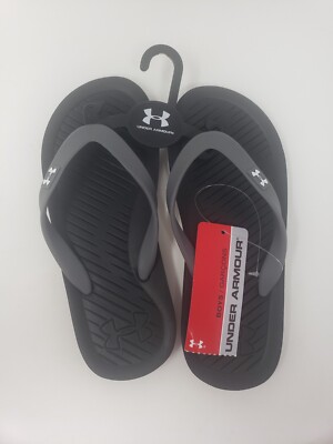 Under Armour, Youth, Unisex, Atlantic Dune Flip-Flop, Black