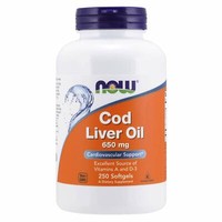 Now Foods, Cod Liver Oil 650Mg Herz Kreislauf 250 Weichkapseln Super Preis