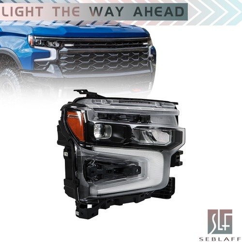 For 2022-2024 Chevy Silverado 1500 ZR2 Black FULL LED DRL Headlight