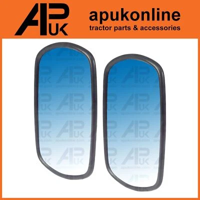 APUK 2x Universal 10" x 6" Flat Mirror Head for David Brown Landini Leyland Tractor