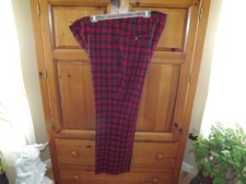 Vintage Pendleton woolen mills Pure virgin wool pants plaid red/green 32 inch wa