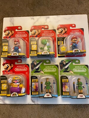 World of Nintendo Action Figures Wario Link Lot of 29 Read Description 
