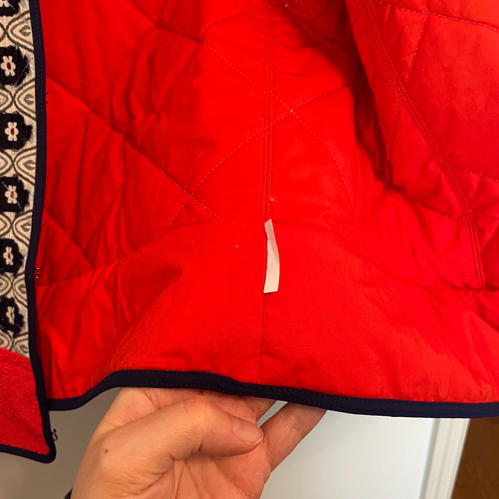 TORY BURCH Rainford Quilted Jacket Sz 2 Quilt Coat Blazer Daisy Jacquard Floral thumbnail 8