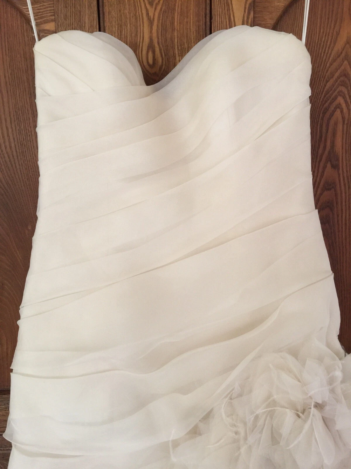 OFF WHITE Abito da sposa Kenneth Pool seta avorio champagne bianco scuro 6 4 2 0 DIFETTI