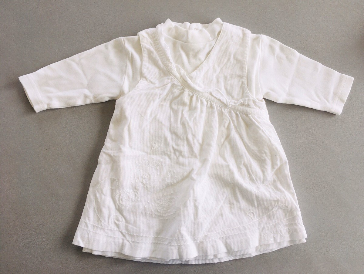 Cadet Rousselle Ensemble Robe Tee-shirt Blanc Velours Côtelé