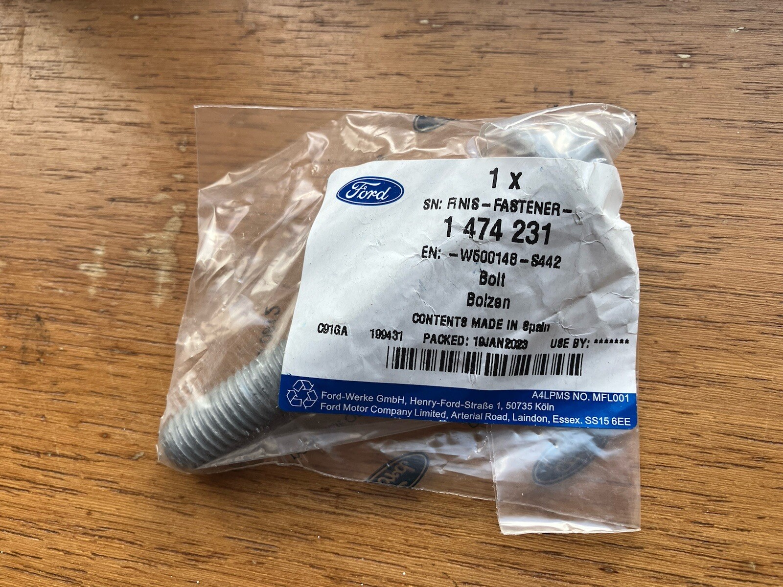 Genuine Ford Fiesta Mk6 Fusion Front Suspension Cross Member Bolt 