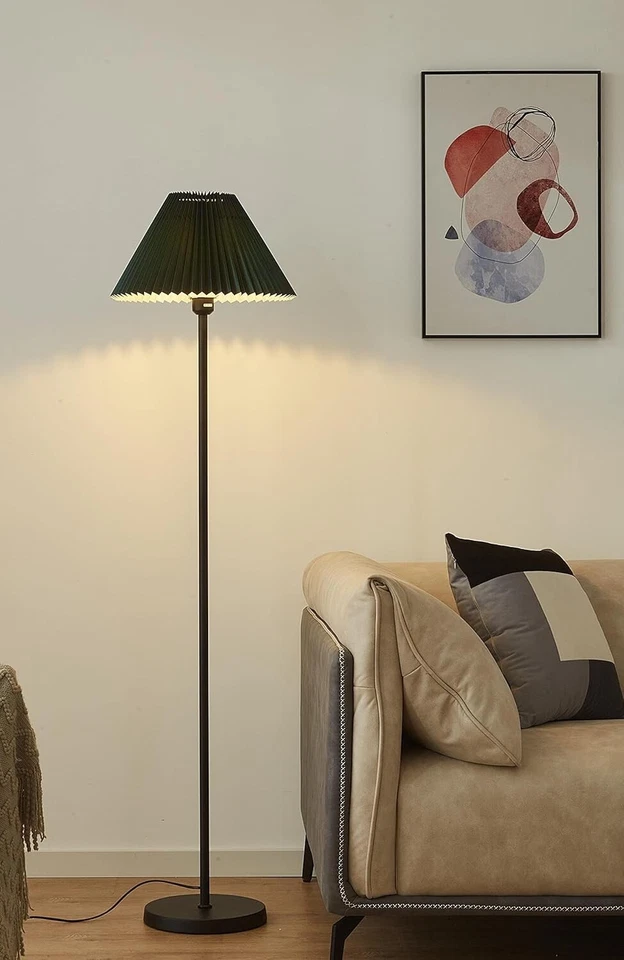 Moderna Elegante Lámpara de Pie Poste Negra Diseño Simple Lámpara Alta con Verde Oscuro... Foto 4 de 4