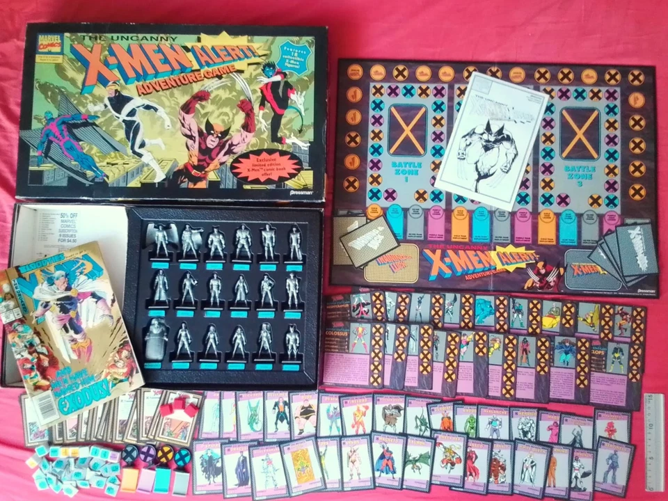 THE UNICANNY X-MEN ALERT! ADVENTURE GAME - 100% COMPLETE -1992- MARVEL BOARDGAME - Imagen 2 de 4