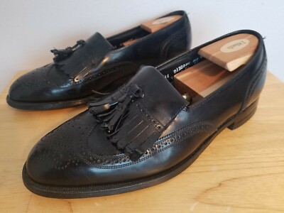 Florsheim Loafers Mens 11D Black Royal Imperial Tassel Dress Shoes Made in Spain Florsheim Imperial Black Leather Tassel Loafers Sz 10.5D | eBay main image 3