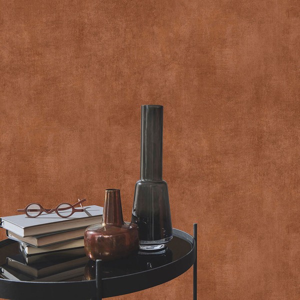 Vliestapete Elle Putzoptik Shabby Patina Effekt Orange Braun 10438-13 (3,74€/1Qm-image