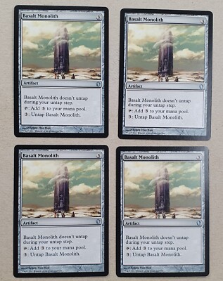 MtG - Basalt Monolith / Basaltmonolith x4 - Commander 2013 -Rare UC Mana Staple