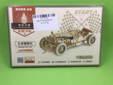 ROKR 3D Wooden Puzzle for Adults-Grand Prix Car Model Kits-Brain Teaser Puzzles 