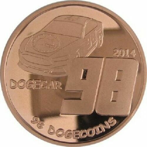 OFFICIAL 2014 Shibe Mint Dogecoin DOGECAR Physical Collectible Coin
