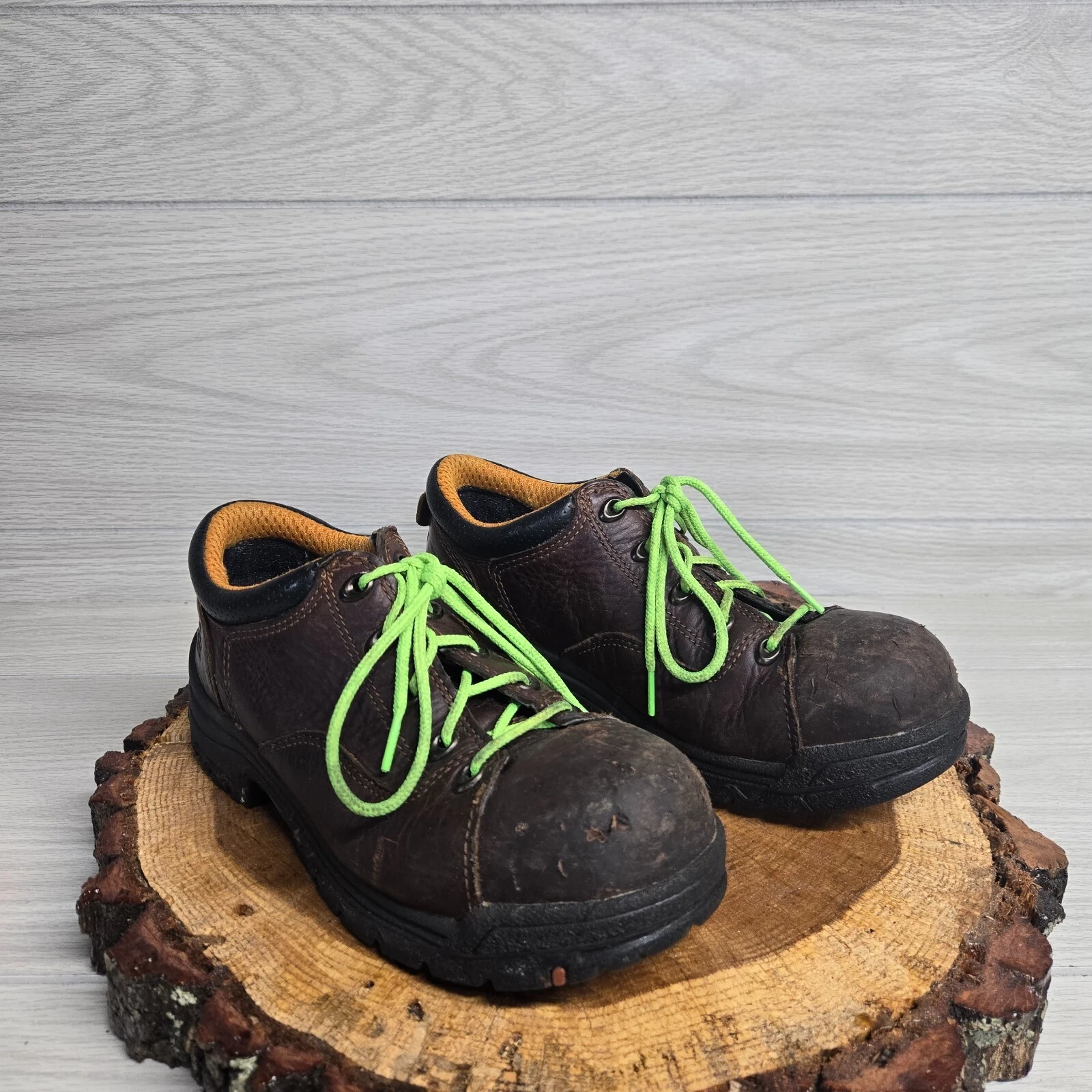 Scarpe da lavoro Timberland Pro Titan Oxford da donna taglia 7 WBrowed in pelle punta di sicurezza