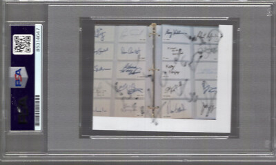 KRIST NOVOSELIC HAND SIGNED 3x3 CUT SIGNATURE NIRVANA TO BOB PSA