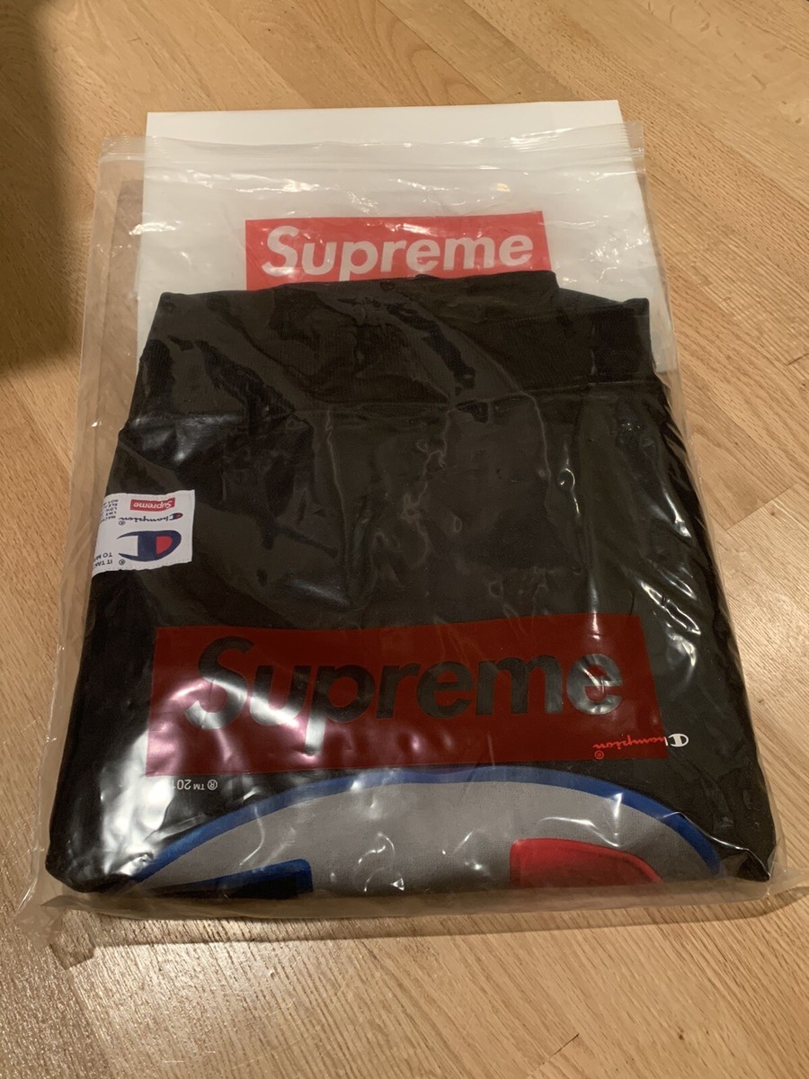 Supreme X Champion Chrome Crewneck SS19 Black Size Medium | eBay