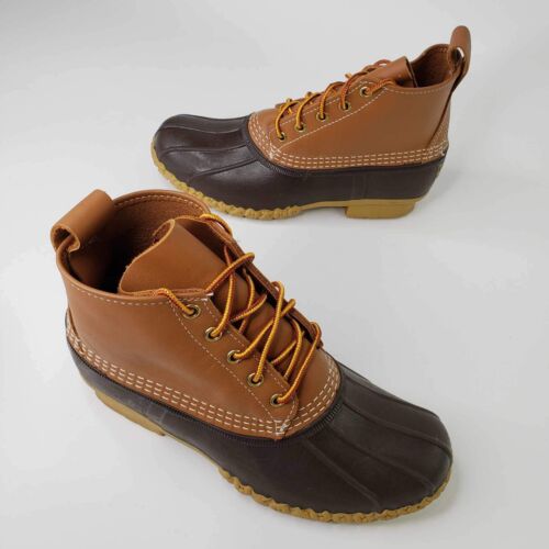 LL Bean Duck Boots Women's 8" Brown Leather Unlin… - image 1
