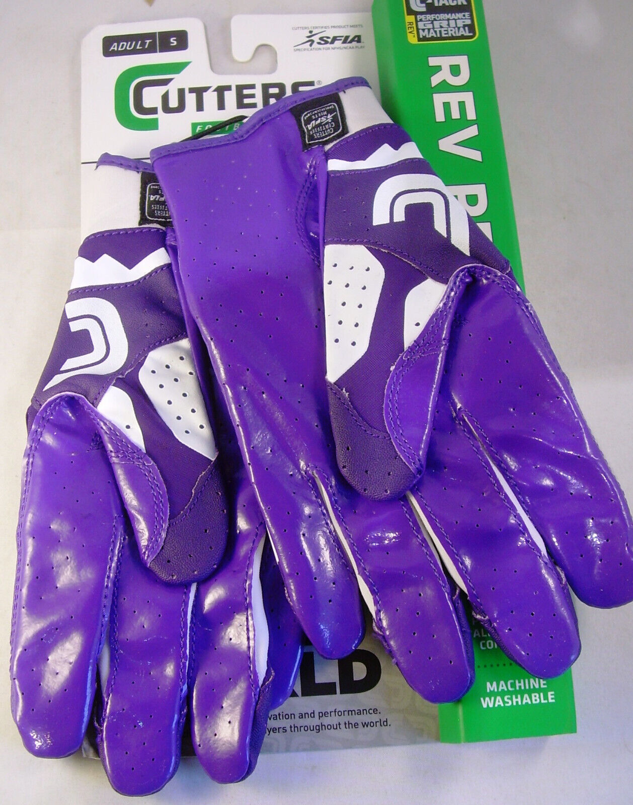 Cutters S451 REV PRO 2.0 Football Receiver Handschuhe, Purple